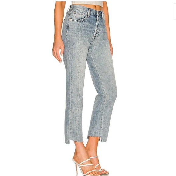 Pistola Charlie High Rise Reconstructed Hem Straight Jeans Women’s Sz 26 - Picture 1 of 11